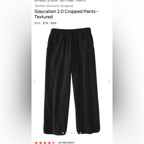 Hard to Find! New Title Nine Slaycation Cropped Textured Pant, Black, Medium - Picture 2 of 12